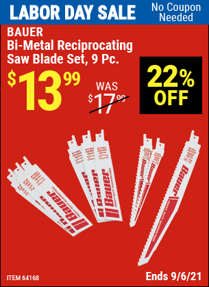 Harbor freight 9 discount amp reciprocating saw coupon