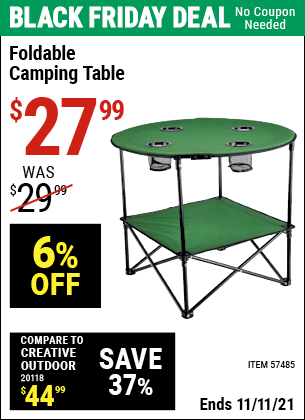 foldable camping table harbor freight