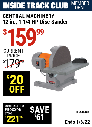 harbor freight disc sander coupon