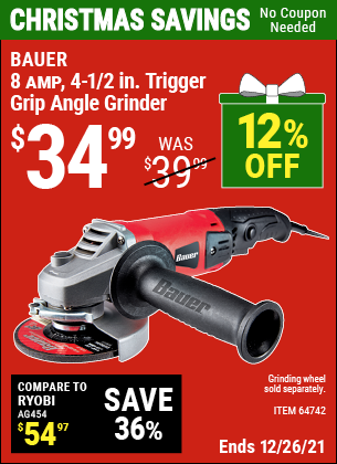 Heavy Duty Trigger Grip Angle Grinder 