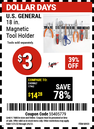 18 in. Magnetic Tool Holder
