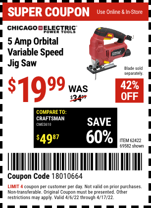 Variable Speed Orbital Jig Saw 