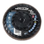 HERCULES 4-1/2 in. x 5/8 in.-11 80-Grit Type 29 Flap Disc with Plastic Backing and Ceramic Grain - Item 58622