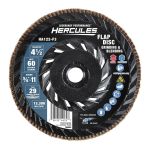 HERCULES 4-1/2 in. x 5/8 in.-11 60-Grit Type 29 Flap Disc with Plastic Backing and Ceramic Grain - Item 58634