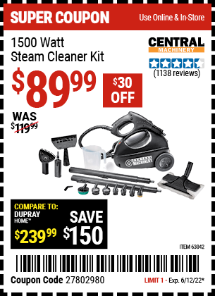 harbor freight steam cleaner