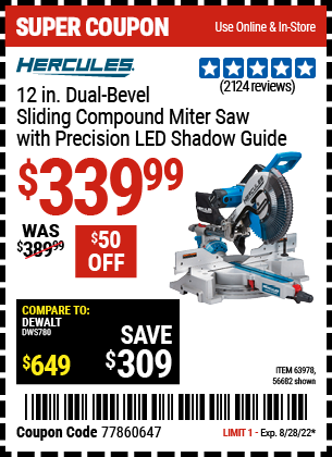 Dual-Bevel Sliding Compound Miter Saw 