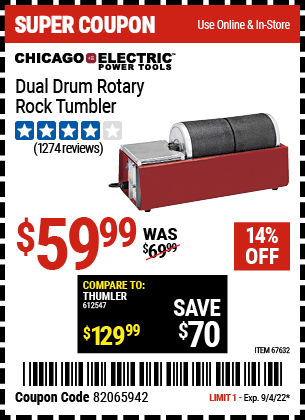 Harbor Freight Chicago Electric Dual Drum Rock Tumbler Ball