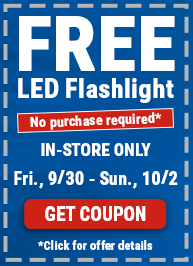 Free LED Flashlight, not purchase required