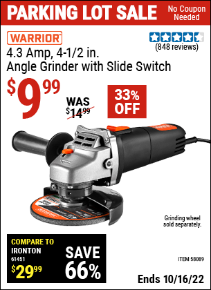 Buy the WARRIOR 4.3 Amp (Item 58089) for $9.99, valid through 10/16/2022.