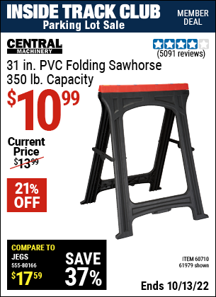 CENTRAL MACHINERY Foldable Sawhorse 