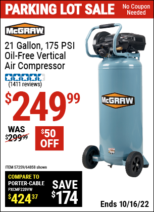 Mcgraw 21 deals gallon 175 psi