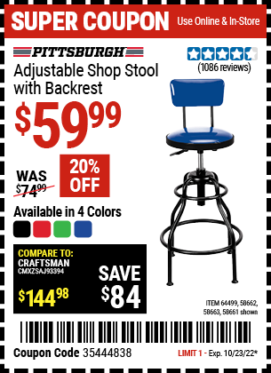 workbench stool harbor freight