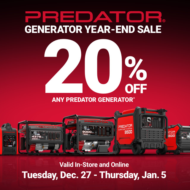 Generator Days 12/27/22 1/5/23 Harbor Freight Coupons