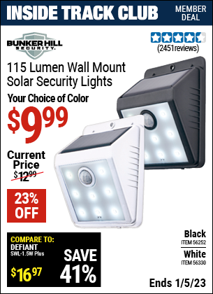 bunker hill security led solar wall mount security light