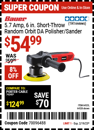 Harbor freight store orbital polisher