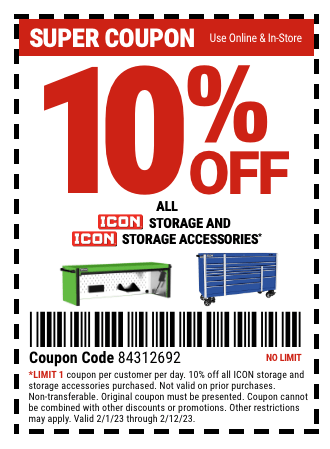 10% Off Icon storage