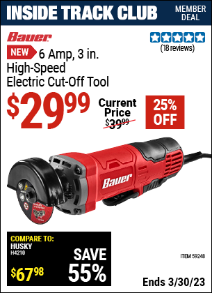 Inside Track Club members can buy the BAUER 6 Amp (Item 59248) for $29.99, valid through 3/30/2023.