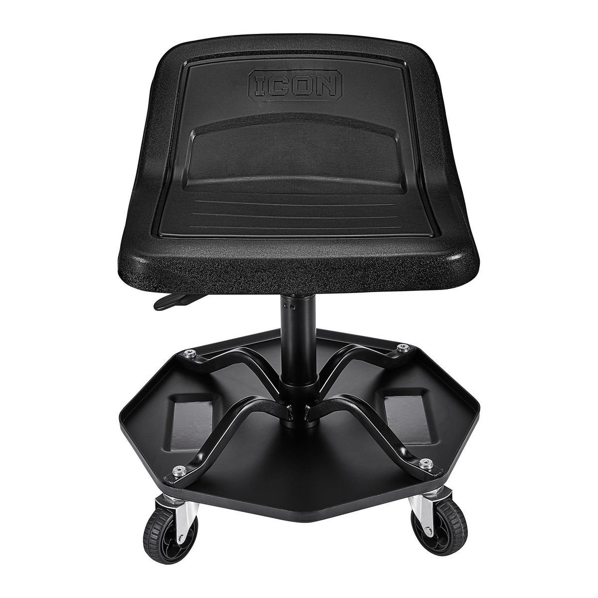 ICON Professional Adjustable Shop Seat with Tool Storage - Black - Item 58658