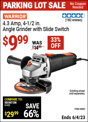 Buy the WARRIOR 4.3 Amp (Item 58089) for $9.99, valid through 6/4/2023.