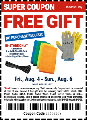 Buy the Free Gift — Your Choice, No Purchase Required, valid through 8/6/2023.
