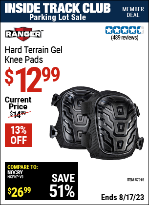 RANGER Hard Terrain Gel Knee Pads for $12.99 – Harbor Freight Coupons