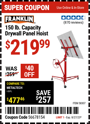 Drywall jack deals harbor freight