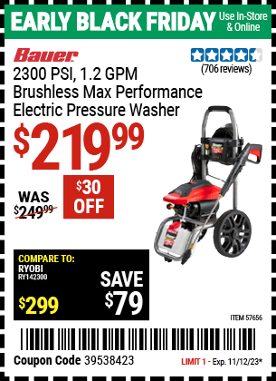 Ryobi pressure washer store black friday