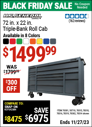 Harbor freight 72 inch deals tool box coupon