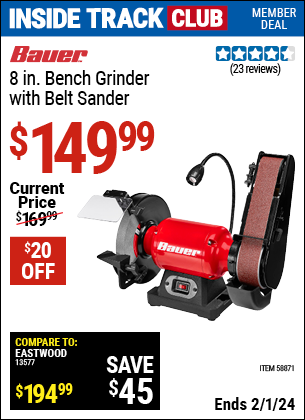 Harbor freight deals bench belt sander