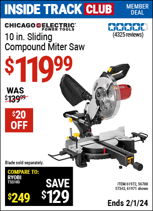 Chicago tools miter deals saw