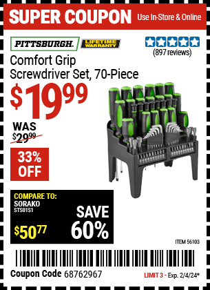 $5 Tool Sale – Now through Sunday 11/15 – Harbor Freight Coupons