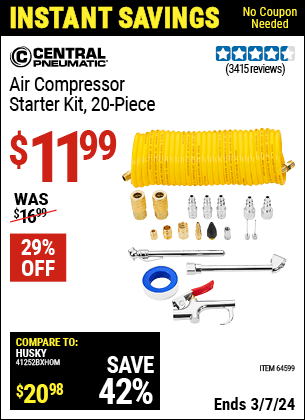 Air Compressor Starter Kit, 20 Piece