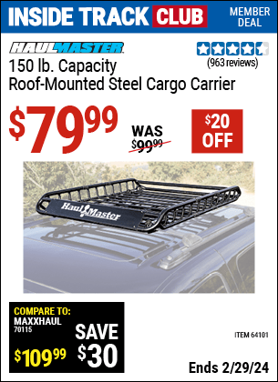 Harbor freight rooftop cargo carrier hot sale