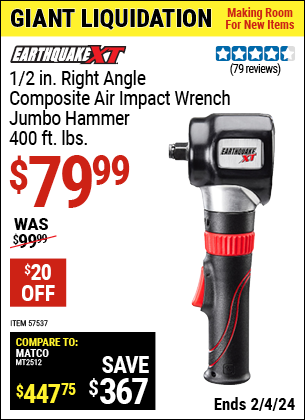 Harbor freight earthquake xt outlet coupon