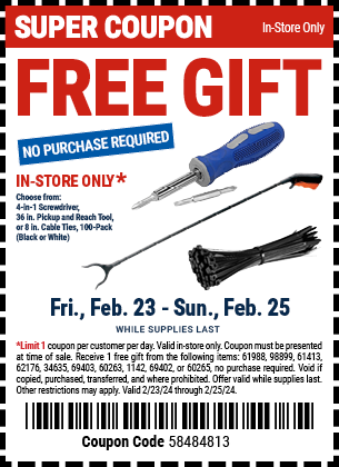 Buy the FREE GIFT — NO PURCHASE REQUIRED!, valid through 2/25/2024.