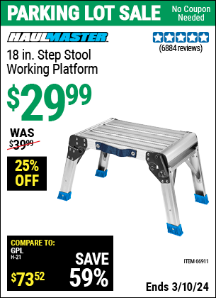 Harbor freight store step stool