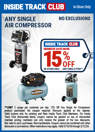 Save 15% Off Any Single Air Compressor – Harbor Freight Coupons