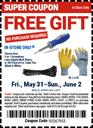 FREE GIFT — NO PURCHASE REQUIRED!, valid through 6/2/2024.