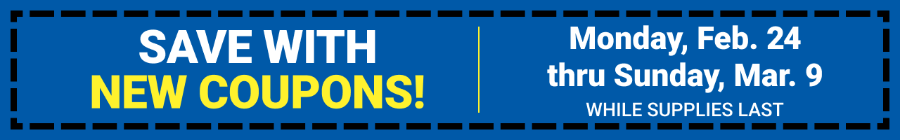 SAVE WITH NEW COUPONS